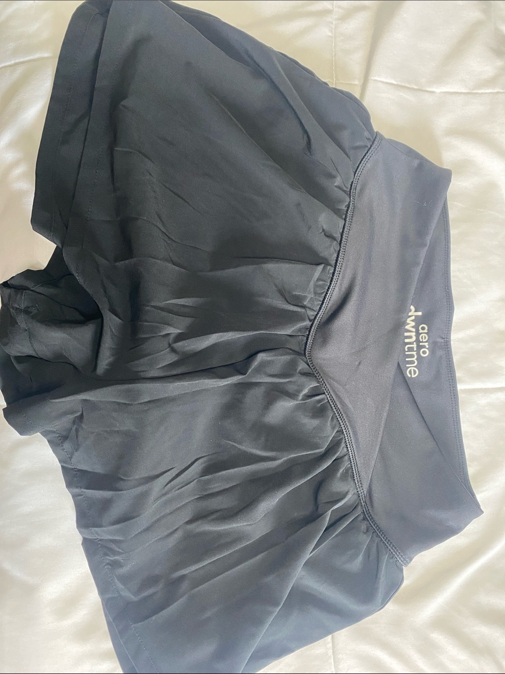 Aero Downtime Women’s Black Athletic Skort with Built-In Shorts